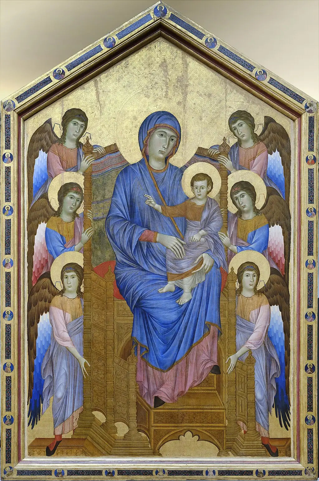La Vierge et l'Enfant en majesté entourés de six anges - Cimabue image 1 reproduction réalisée par Alpha Reproduction