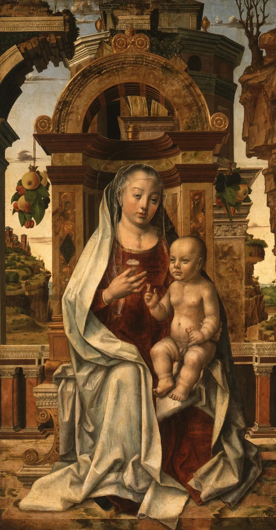 La Vierge et l'Enfant en majesté - Pedro Berruguete image 1 reproduction d’œuvre d’art à l’huile