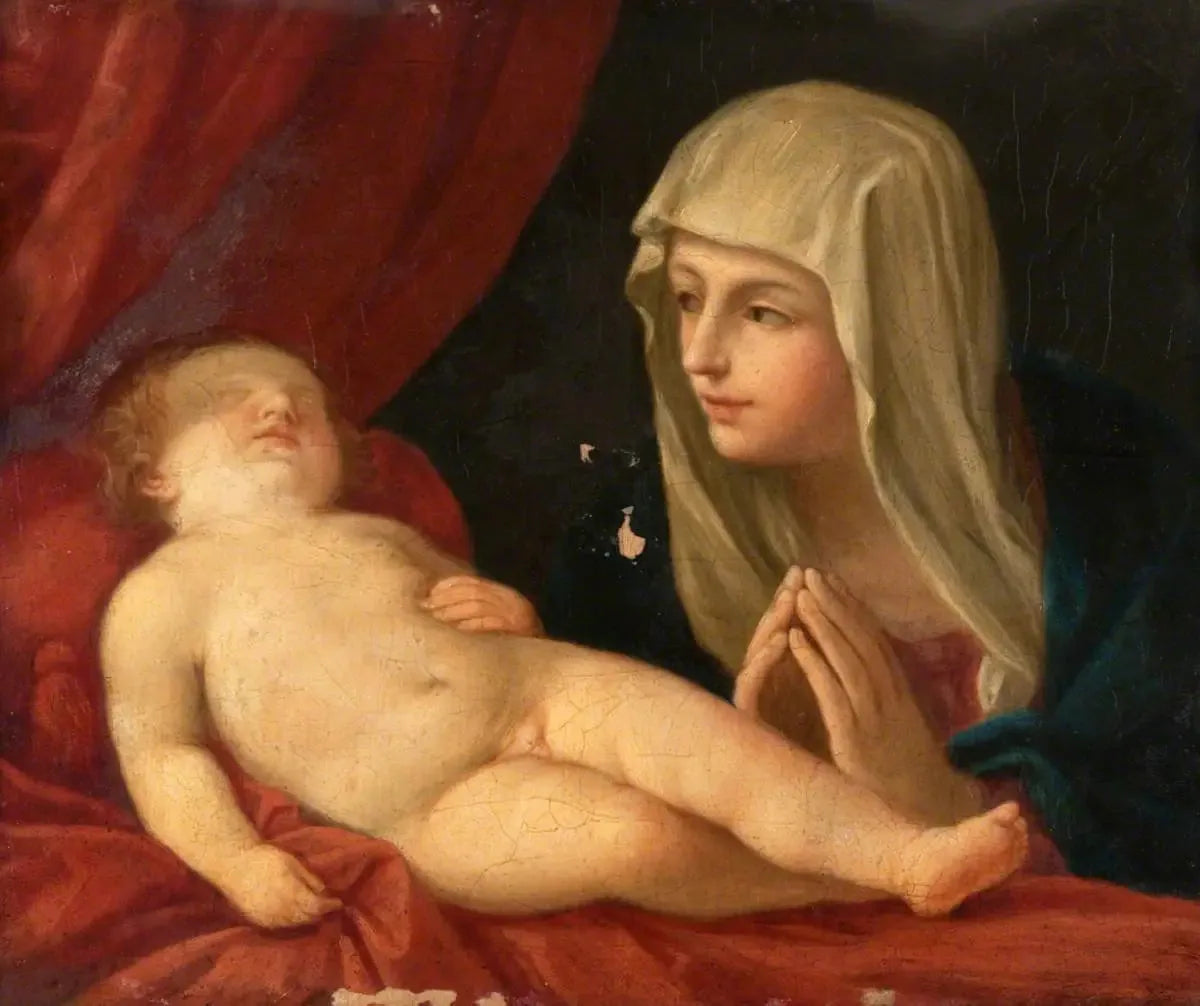 La Vierge et l'Enfant endormi - Guido Reni image 1 copie de tableau peinte à la main