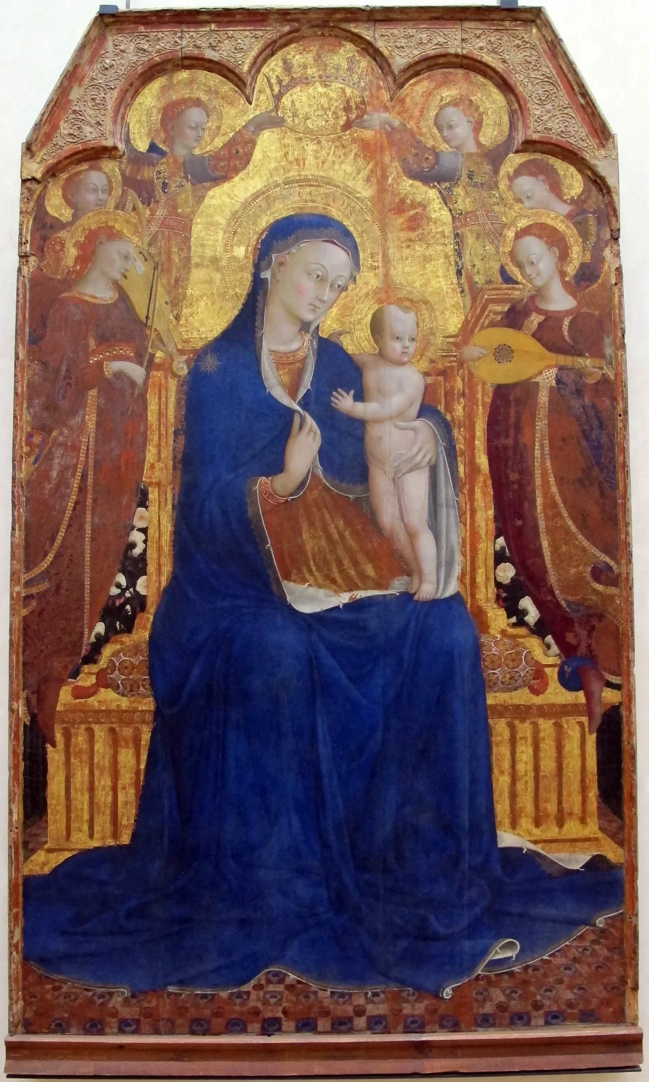 La Vierge et l'Enfant entourés d'anges - Sassetta image 1 tableau peint à l’huile sur toile