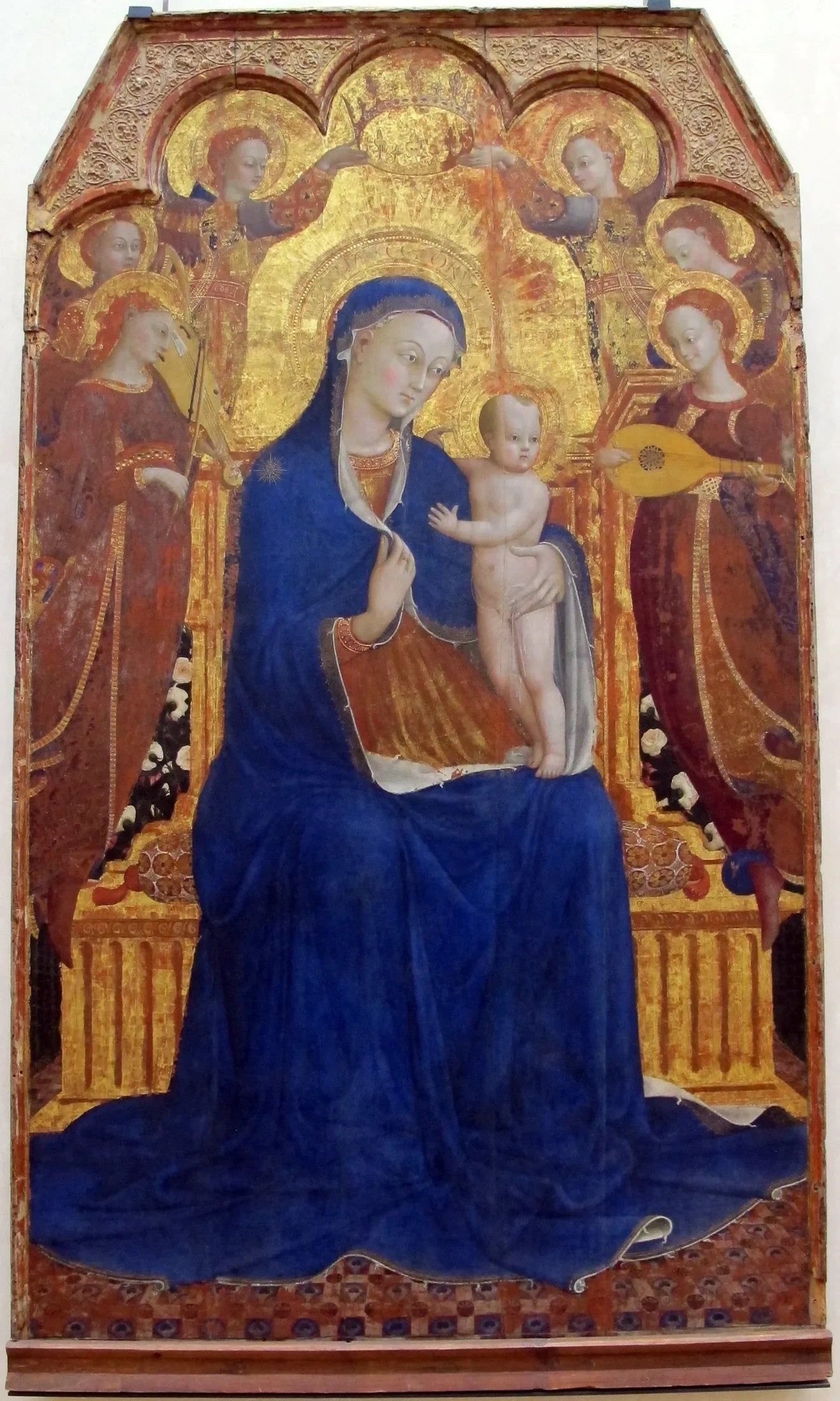 La Vierge et l'Enfant entourés d'anges - Stefano di Giovanni (Sassetta) image 1 reproduction artisanale de tableau