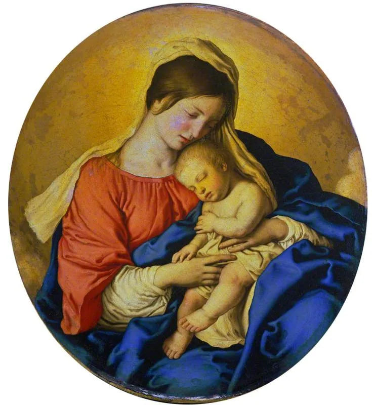 La Vierge et l'Enfant - Giovanni Battista Salvi image 1 copie peinte à la main à l’huile