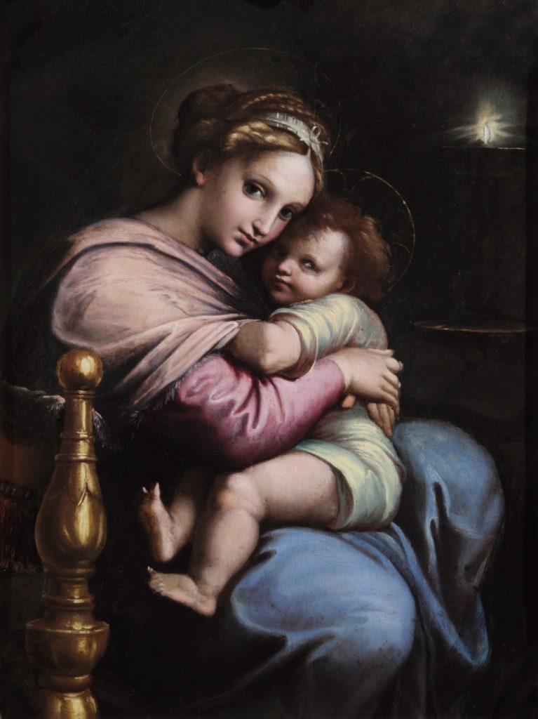 La Vierge et l'Enfant - Giulio Romano image 1 reproduction artisanale de tableau