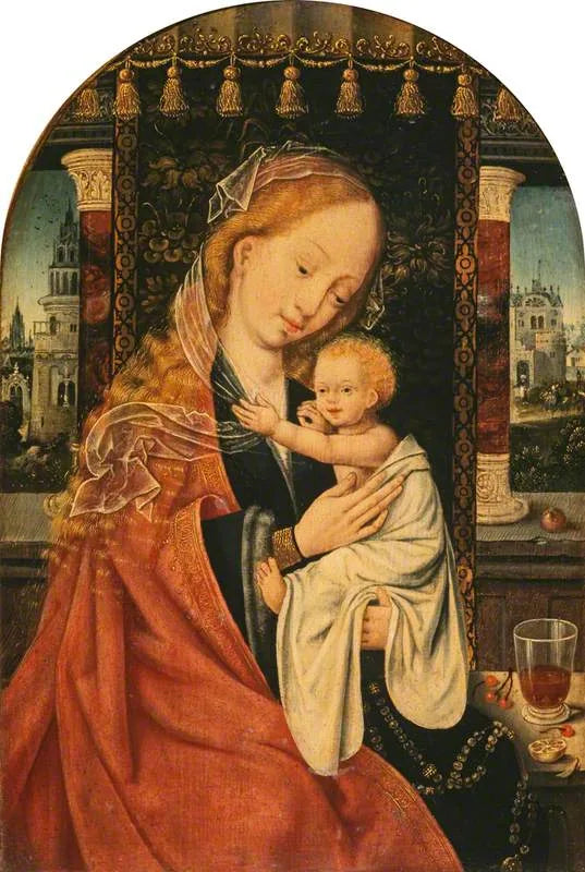 La Vierge et l'Enfant - Joos van Cleve image 1 copie de tableau peinte à la main