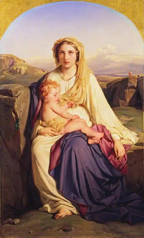 La Vierge et l'Enfant - Paul Delaroche image 1 copie de tableau peinte à la main