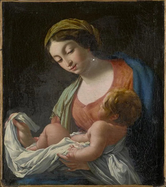 La Vierge et l'enfant - Simon Vouet image 1 copie de tableau peinte à la main