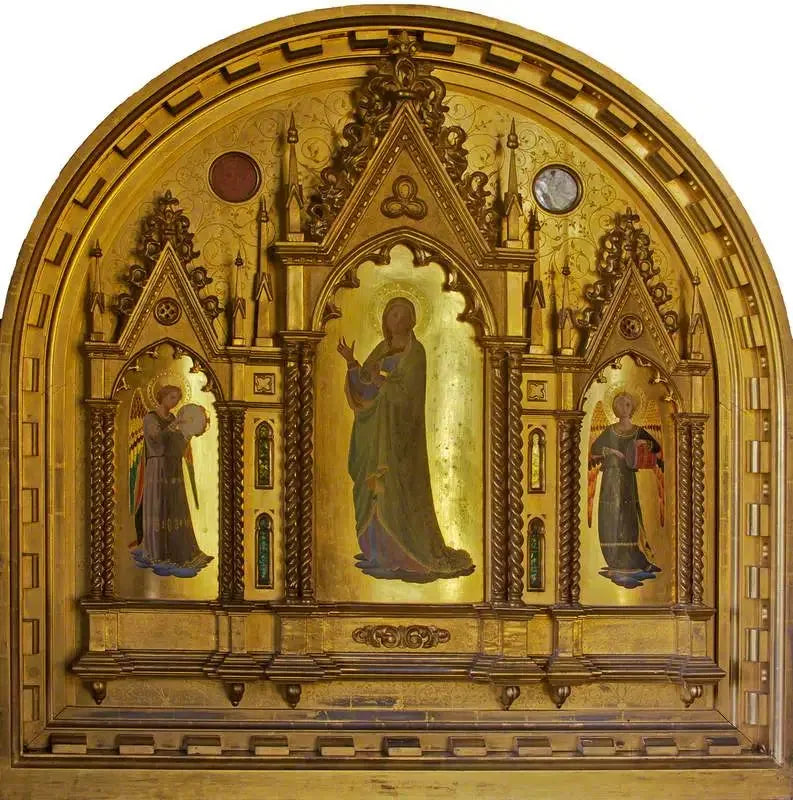 La Vierge, flanquée d'anges musiciens - Fra Angelico image 1 reproduction d’œuvre d’art à l’huile