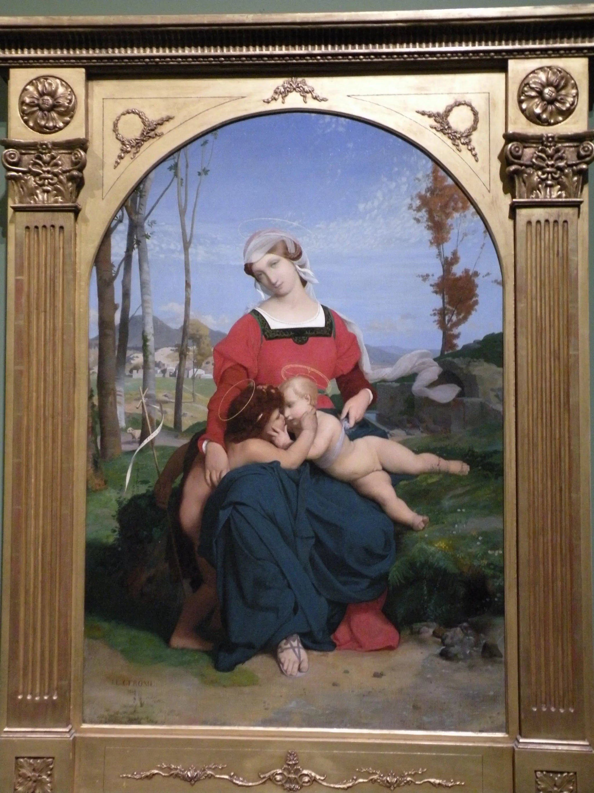 La Vierge, l'Enfant Jésus et saint Jean - Jean-Léon Gérôme image 1 copie de tableau peinte à la main