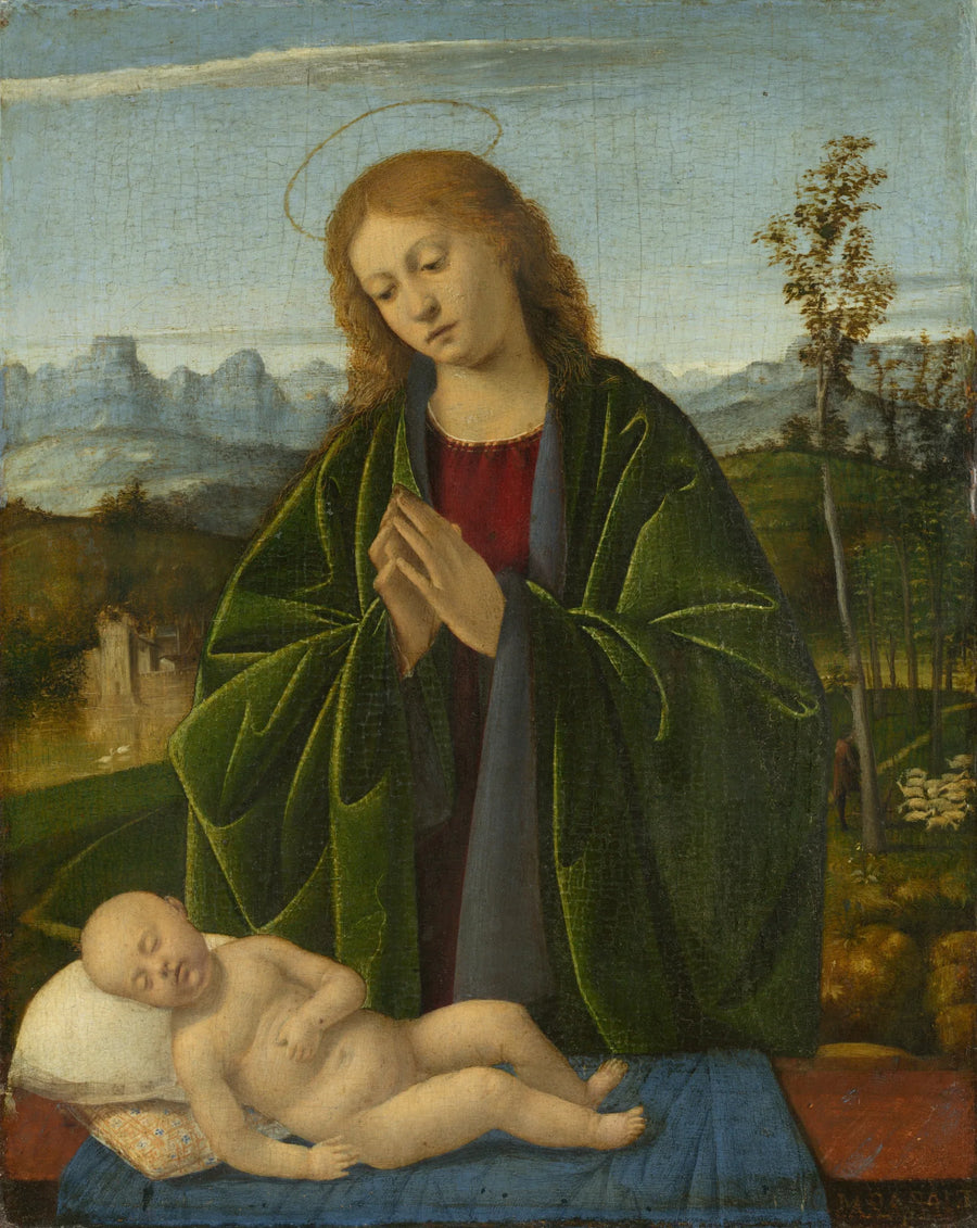 La Vierge Marie adorant l'Enfant - Marco Basaiti