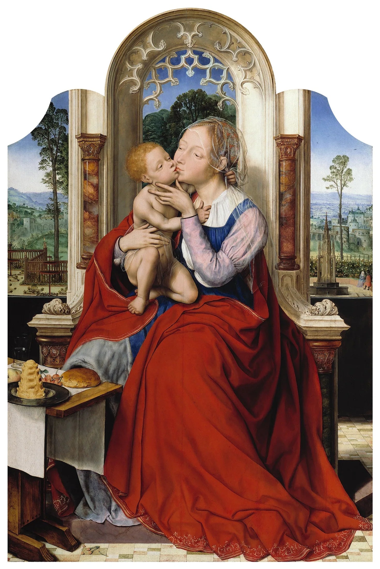 La Vierge Marie intronisée - Quentin Metsys image 1 reproduction artisanale de tableau
