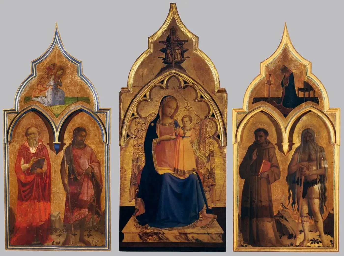 la Vierge tenant l’enfant Jésus sur son bras - Fra Angelico image 1 copie de tableau peinte à la main
