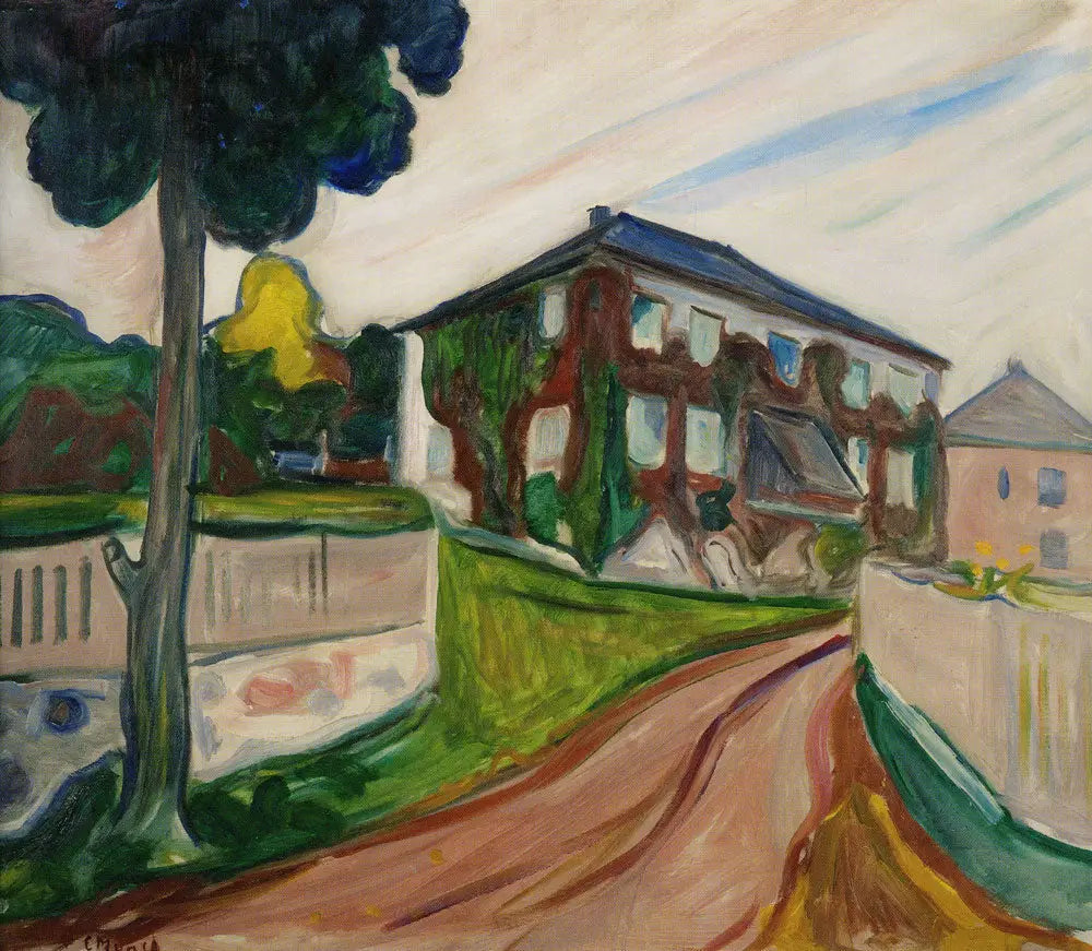 La Vigne Vierge rouge - Edvard Munch image 1 reproduction de peinture à l’huile