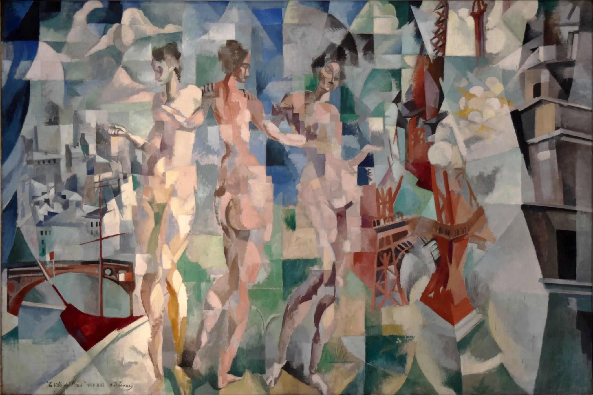 La Ville de Paris - Robert Delaunay image 1 tableau peint à l’huile sur toile