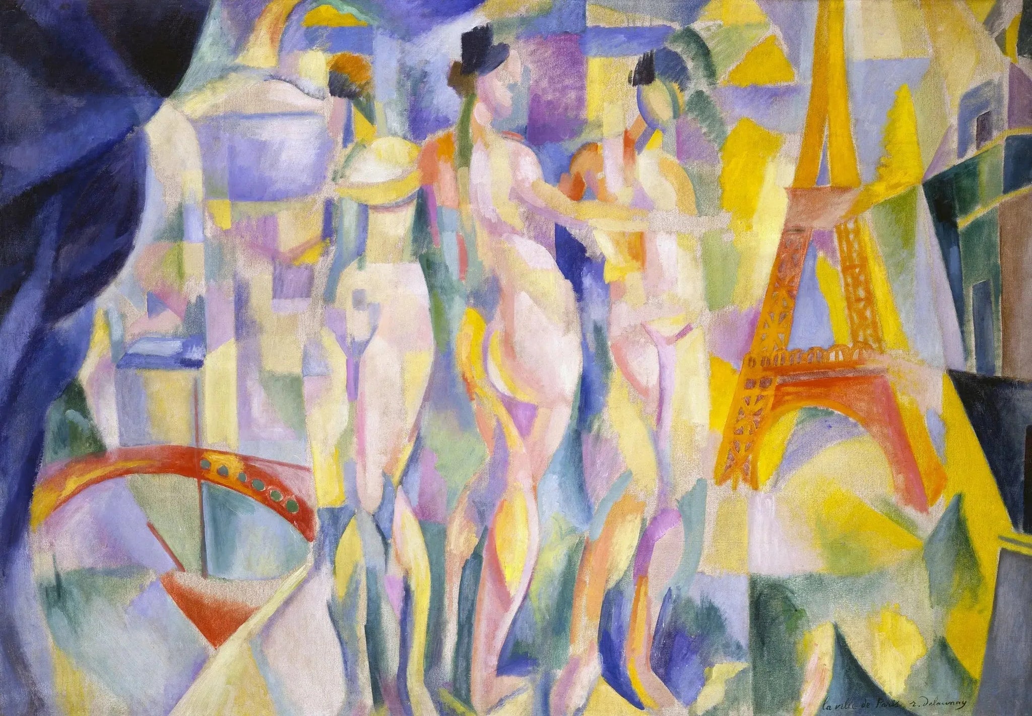 La Ville de Paris - Robert Delaunay image 1 copie de tableau peinte à la main