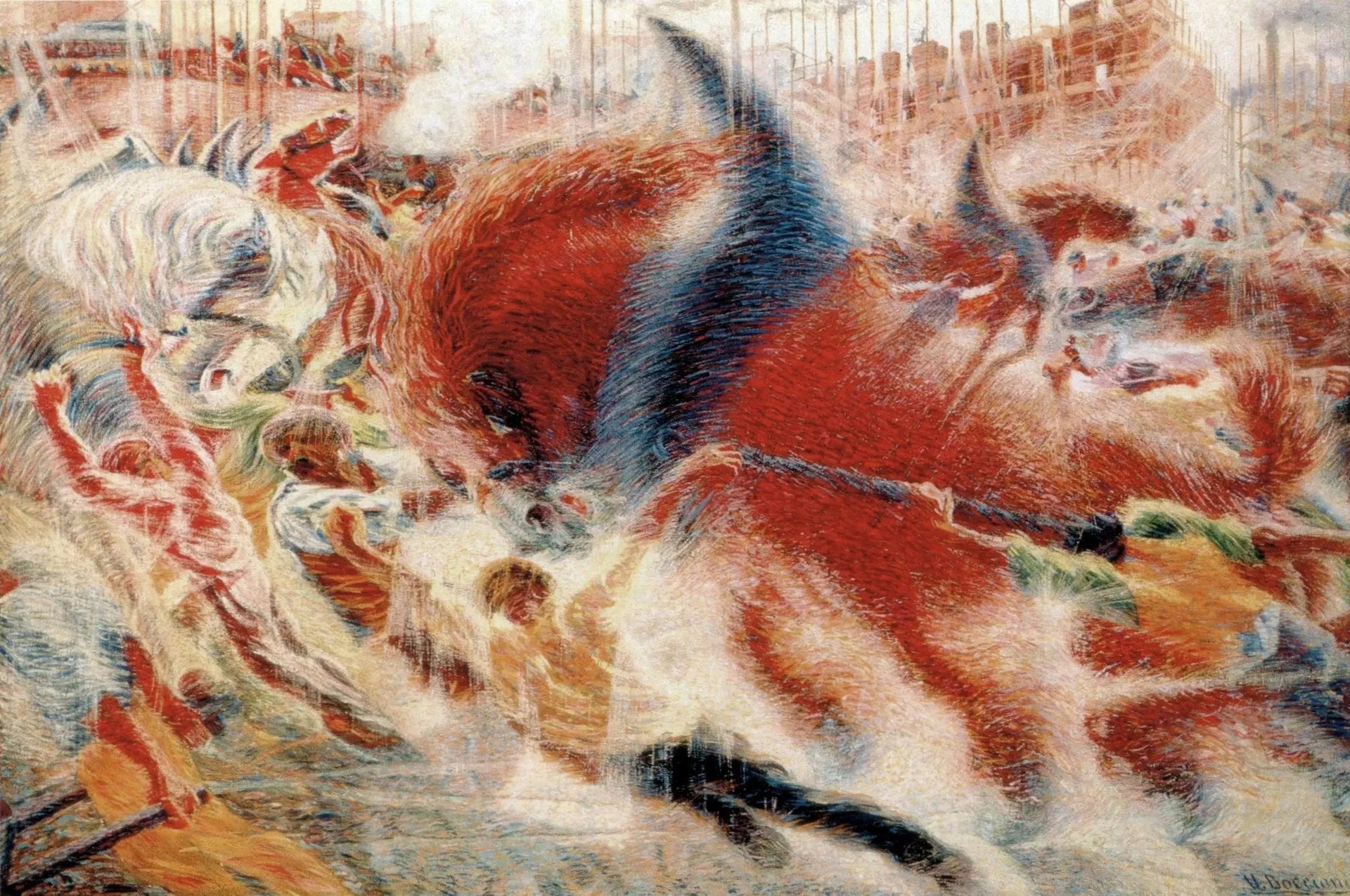 La ville se lève - Umberto Boccioni image 1 tableau peint à l’huile sur toile
