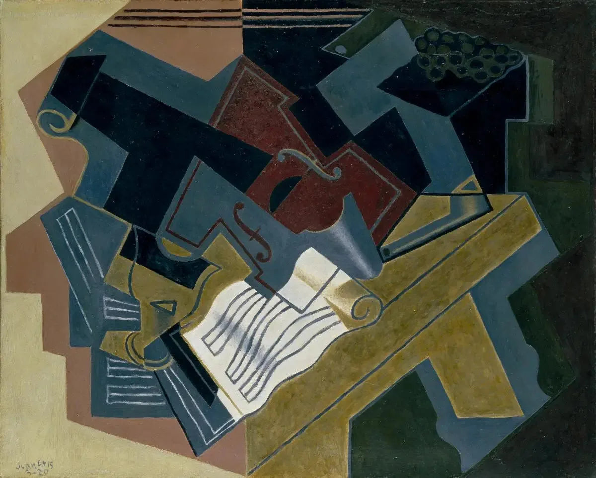 La Viole - Juan Gris image 1 reproduction artisanale de tableau
