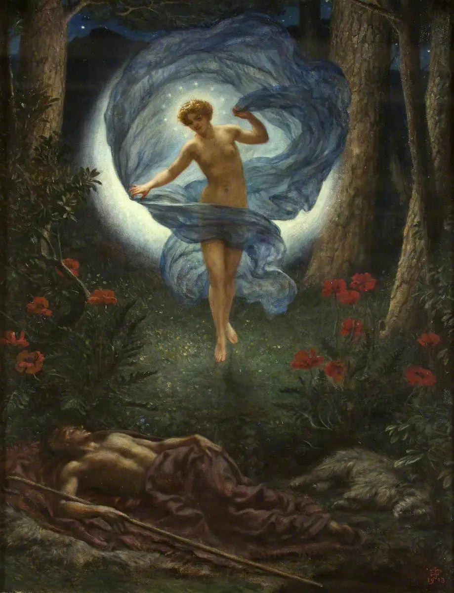 La vision d'Endymion - Edward Poynter image 1 copie peinte à la main à l’huile