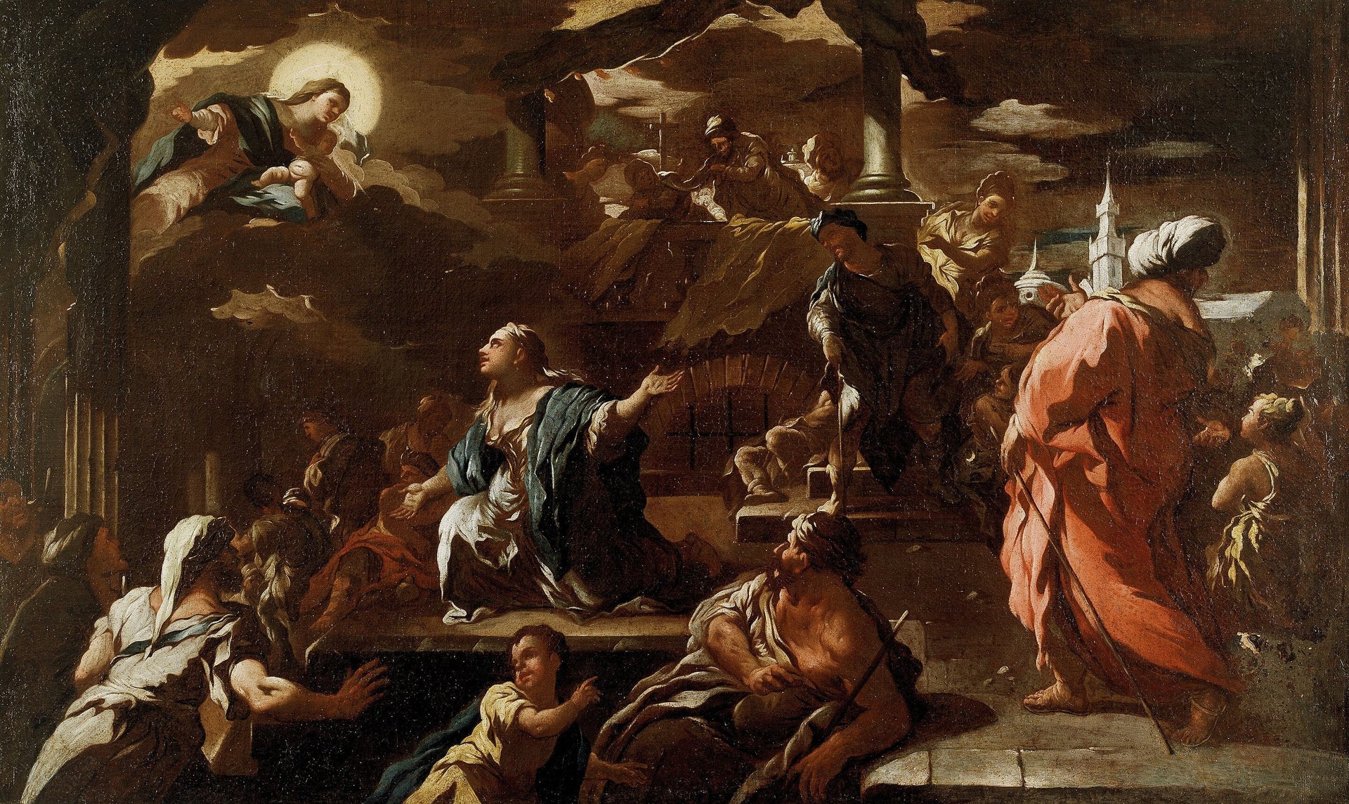 La Vision de Marie l'Egyptienne - Luca Giordano image 1 reproduction d’œuvre d’art à l’huile