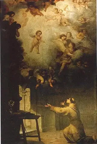 La vision de saint Antoine de Padoue - Bartolomé Esteban Murillo image 1 tableau peint à l’huile sur toile