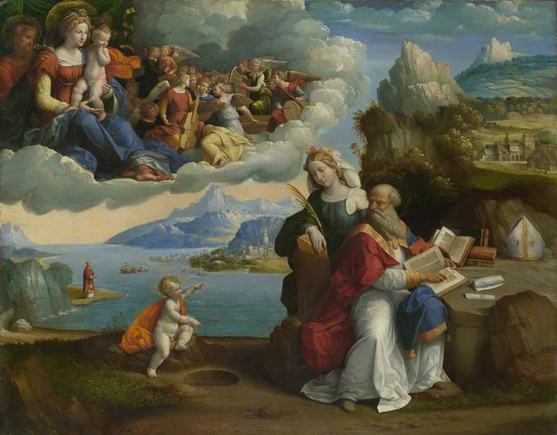 La vision de saint Augustin - Benvenuto Tisi image 1 reproduction artisanale de tableau