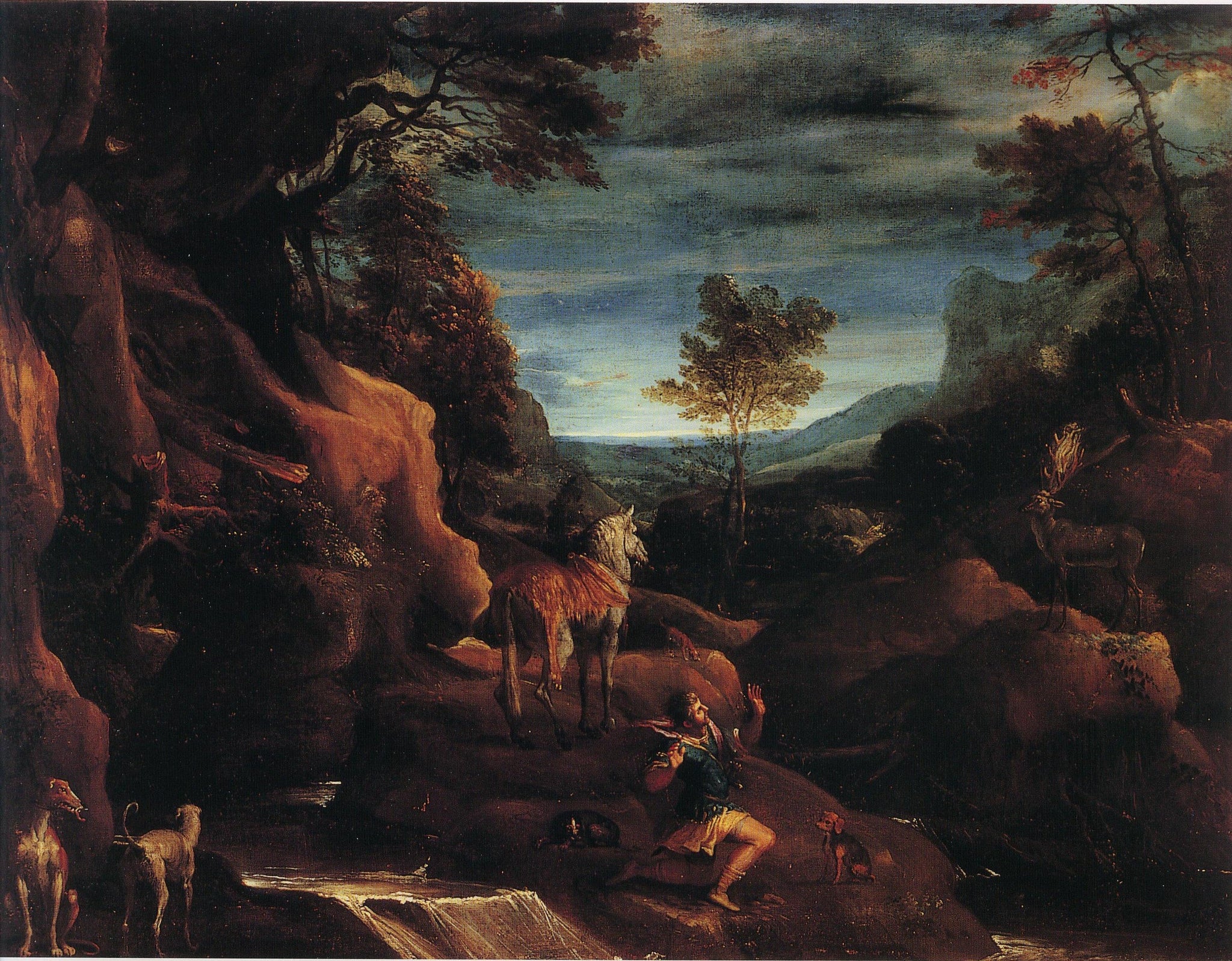 La vision de saint Eustache - Annibale Carracci image 1 reproduction d’œuvre d’art à l’huile