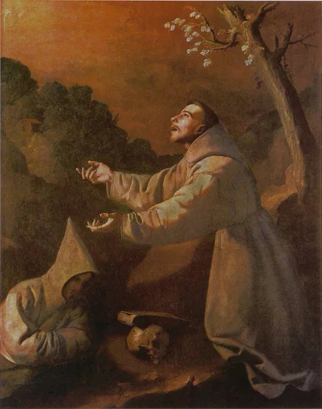 La vision de saint François - Francisco de Zurbarán image 1 copie de tableau peinte à la main