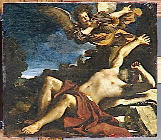 La Vision de saint Jérôme - Guercino image 1 reproduction artisanale de tableau