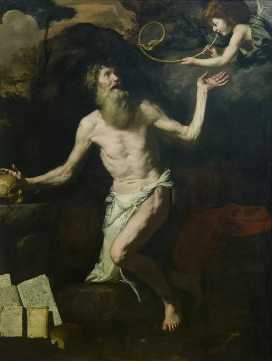 La vision de saint Jérôme - Jusepe de Ribera image 1 reproduction de peinture à l’huile