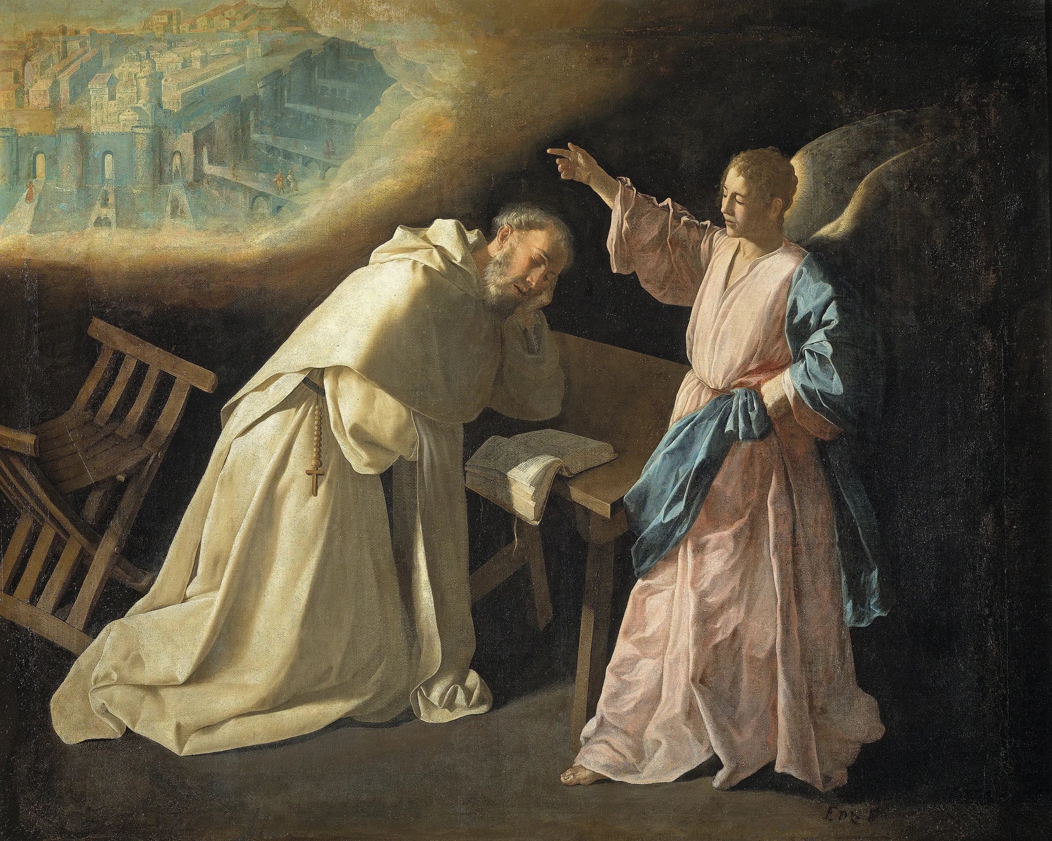 La Vision de saint Pierre Nolasque - Francisco de Zurbarán image 1 copie de tableau peinte à la main