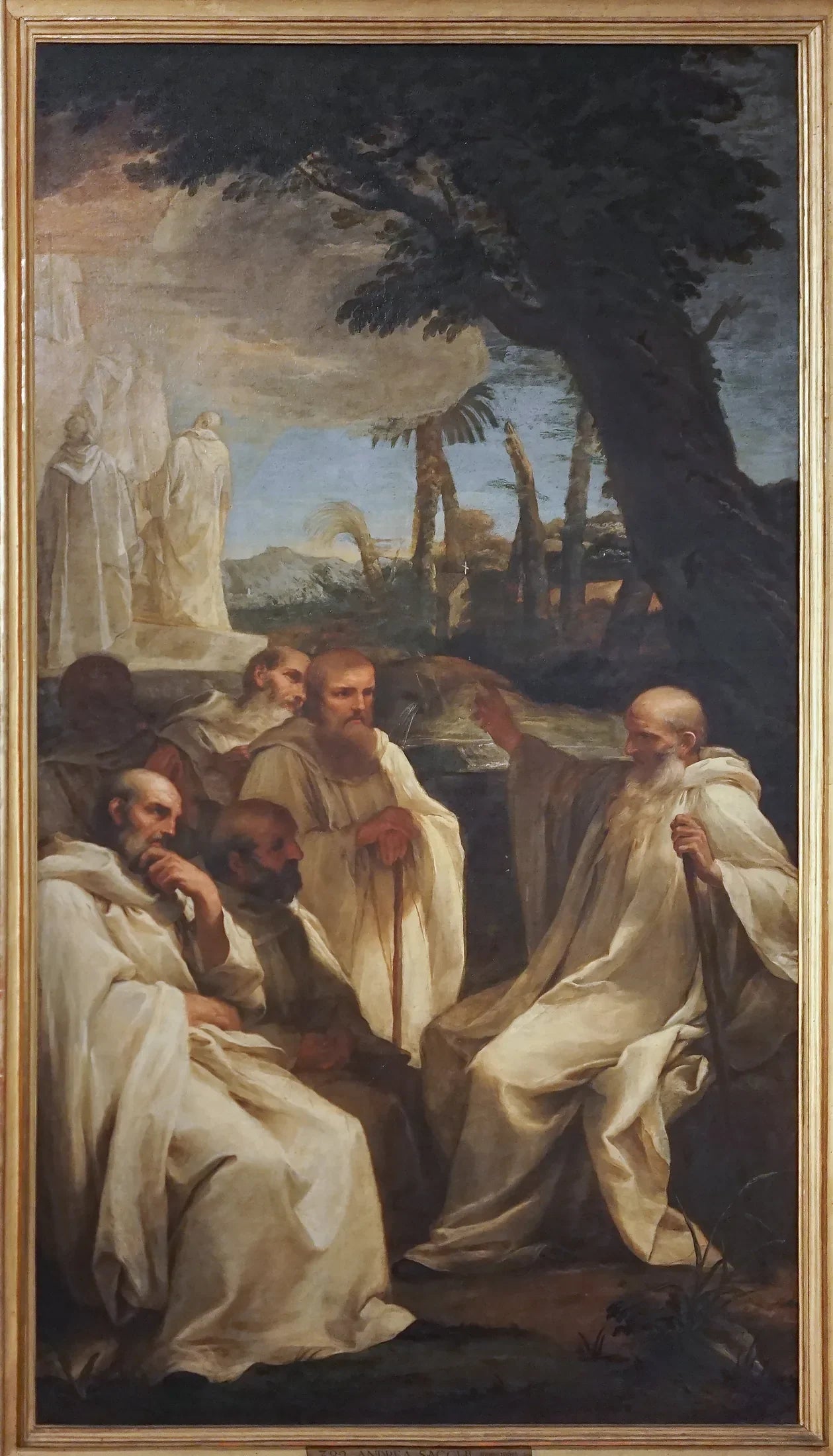 La Vision de saint Romuald - Andrea Sacchi image 1 reproduction d’œuvre d’art à l’huile