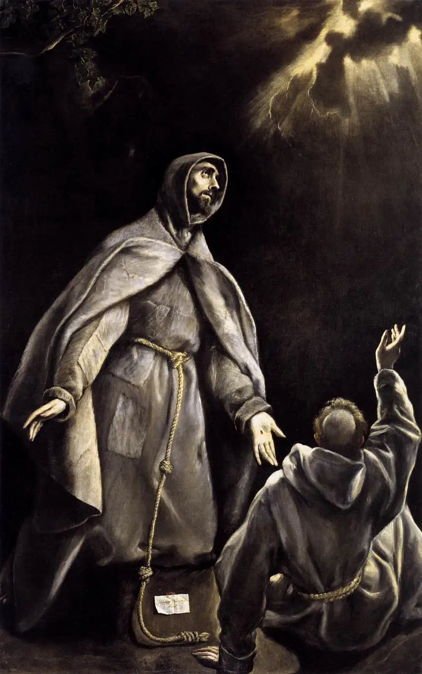 La vision de la torche enflammée de saint François - El Greco image 1 reproduction de peinture à l’huile