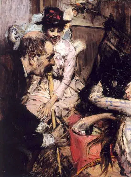 La visita domenicale - Giovanni Boldini