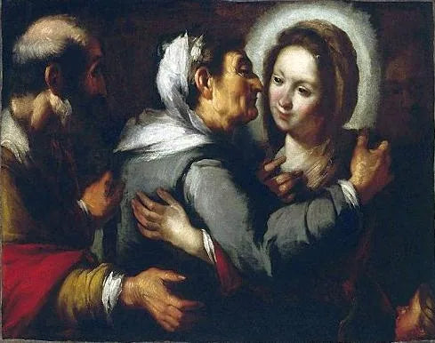 La Visitation - Bernardo Strozzi image 1 copie peinte à la main à l’huile