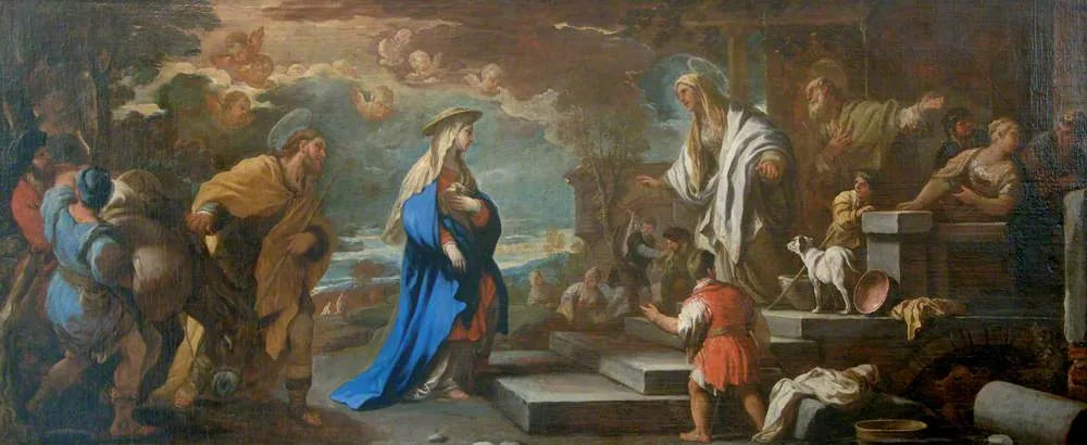 La Visitation - Luca Giordano image 1 copie peinte à la main à l’huile