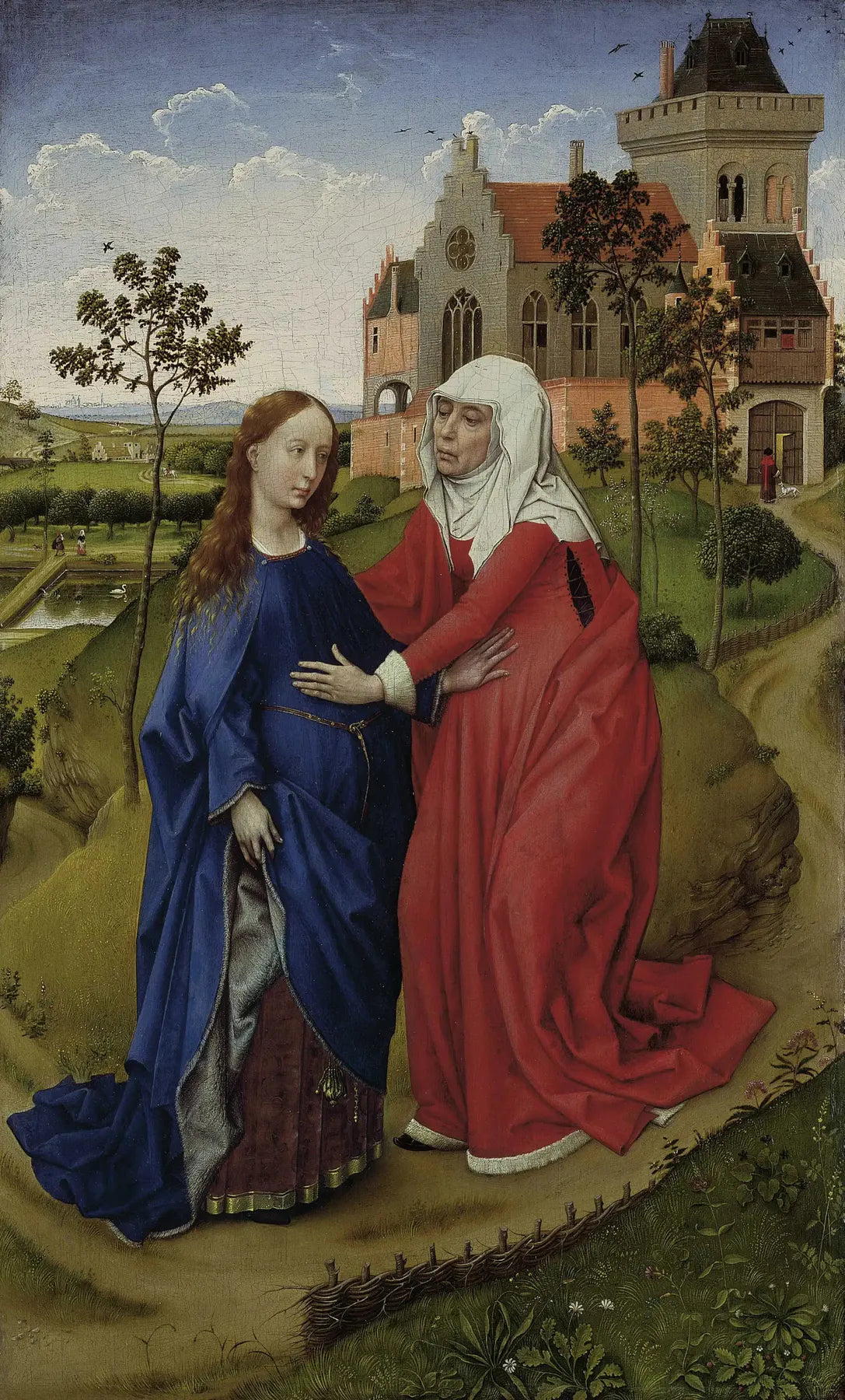 La Visitation - Rogier van der Weyden image 1 copie peinte à la main à l’huile