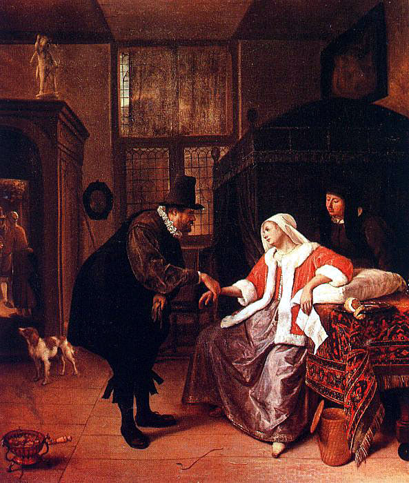 La visite chez le médecin (Alte Pinakothek) - Jan Steen image 1 copie de tableau peinte à la main