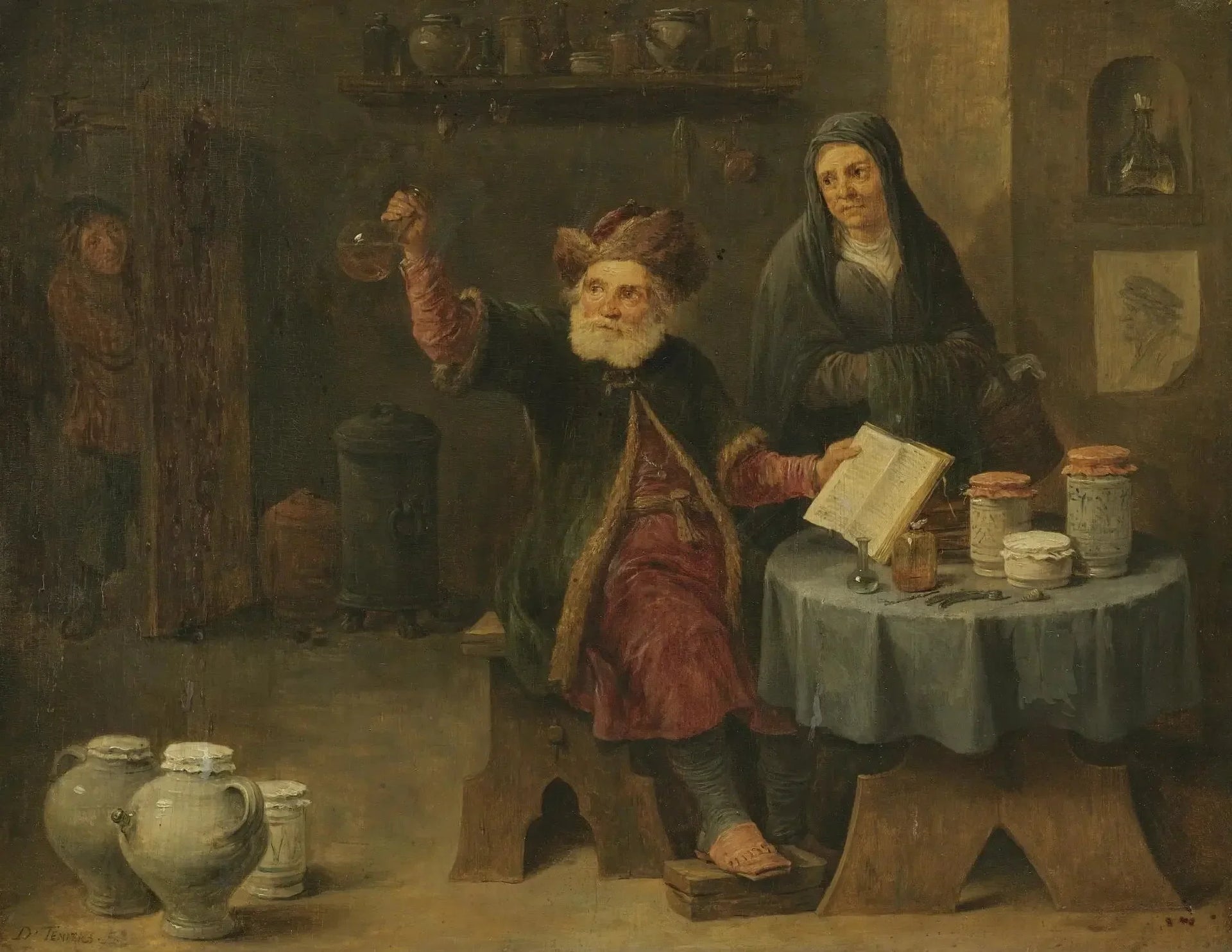 La visite chez le médecin - David Teniers le Jeune image 1 reproduction réalisée par Alpha Reproduction