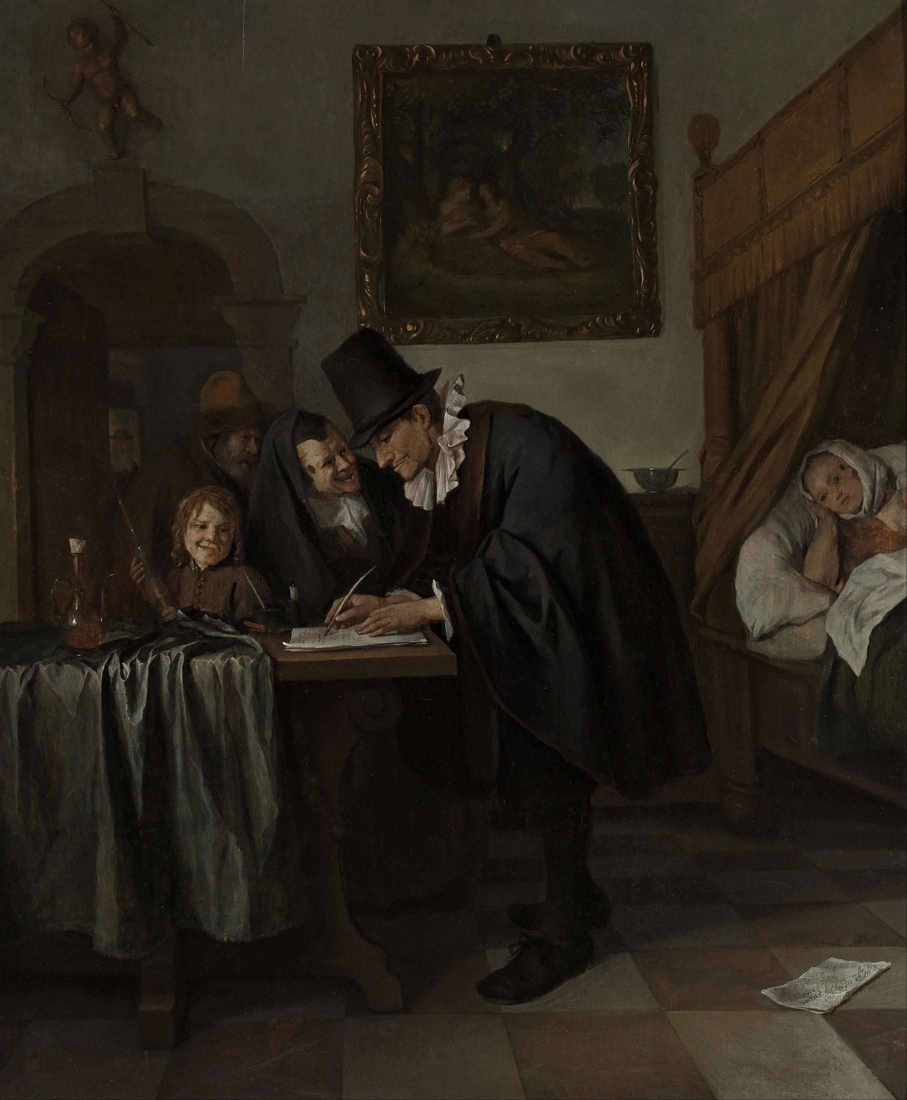 La visite chez le médecin - Jan Steen image 1 copie de tableau peinte à la main