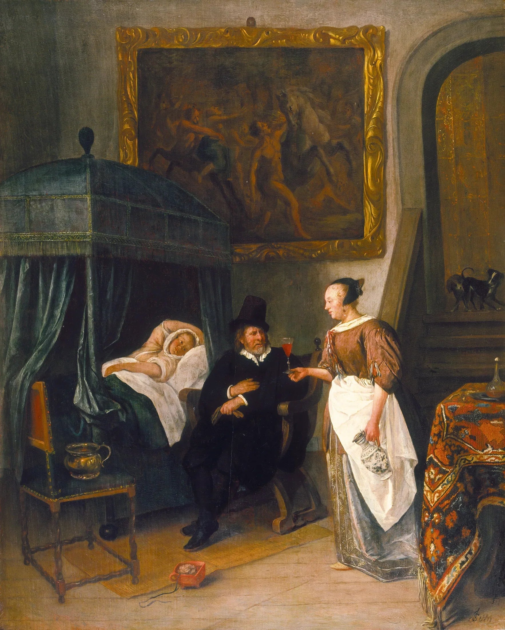 La visite chez le médecin - Jan Steen image 1 copie peinte à la main à l’huile