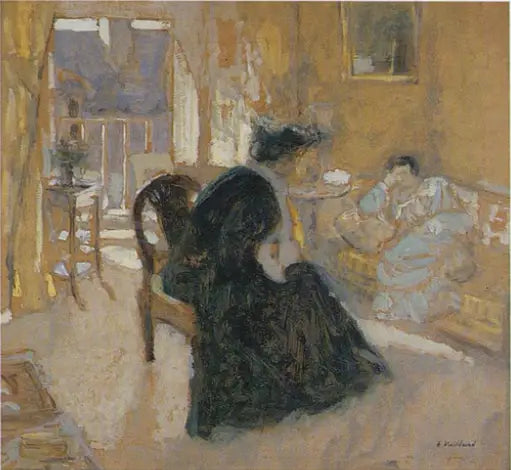 La visite chez Madame Hessel - Édouard Vuillard image 1 copie de tableau peinte à la main