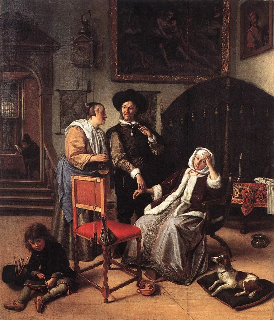 La visite du médecin - Jan Steen image 1 copie de tableau peinte à la main