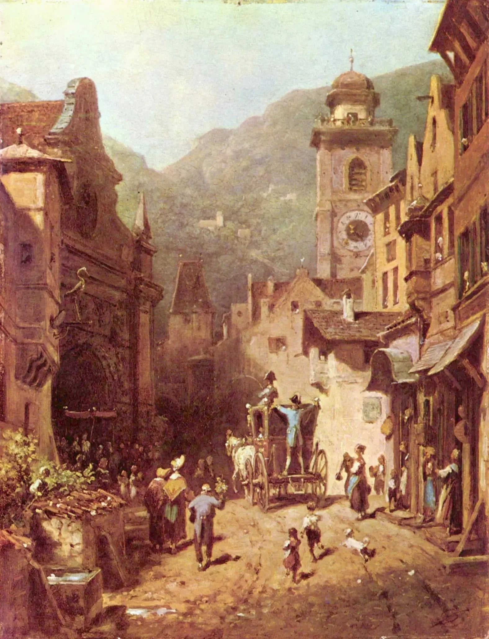 La visite du prince local - Carl Spitzweg image 1 copie peinte à la main à l’huile