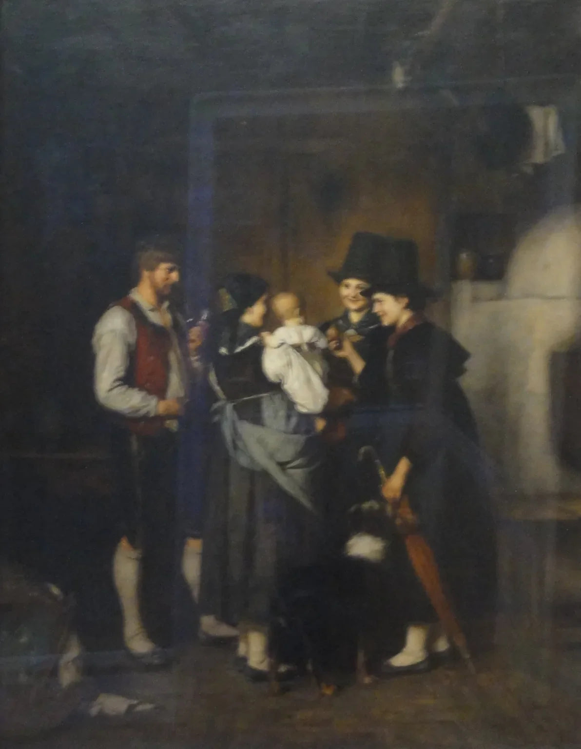 La visite - Franz Defregger image 1 copie peinte à la main à l’huile