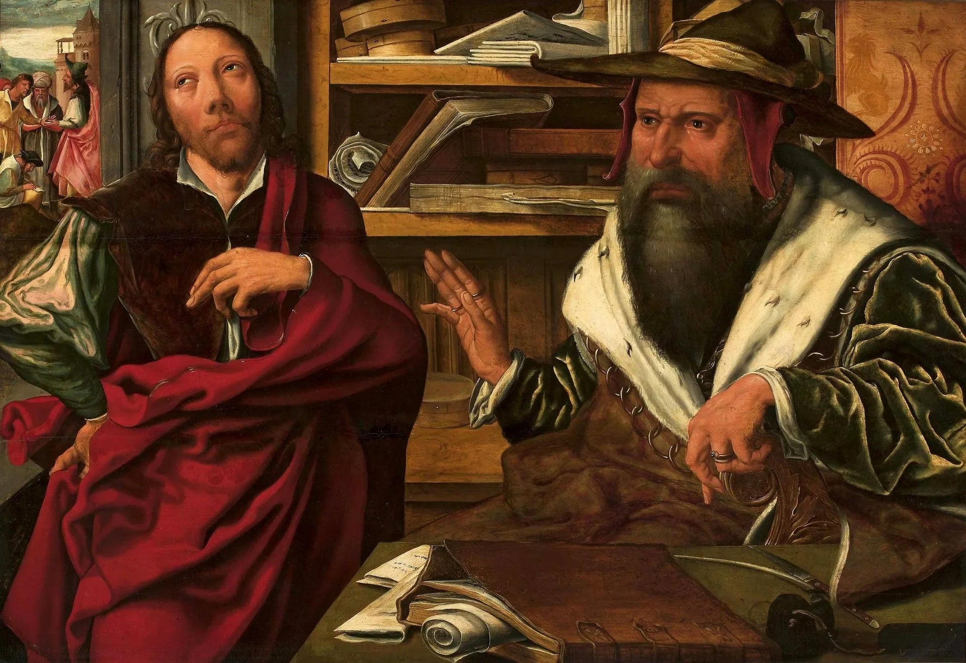 La Vocation de saint Matthieu - Marinus van Reymerswale image 1 tableau peint à l’huile sur toile