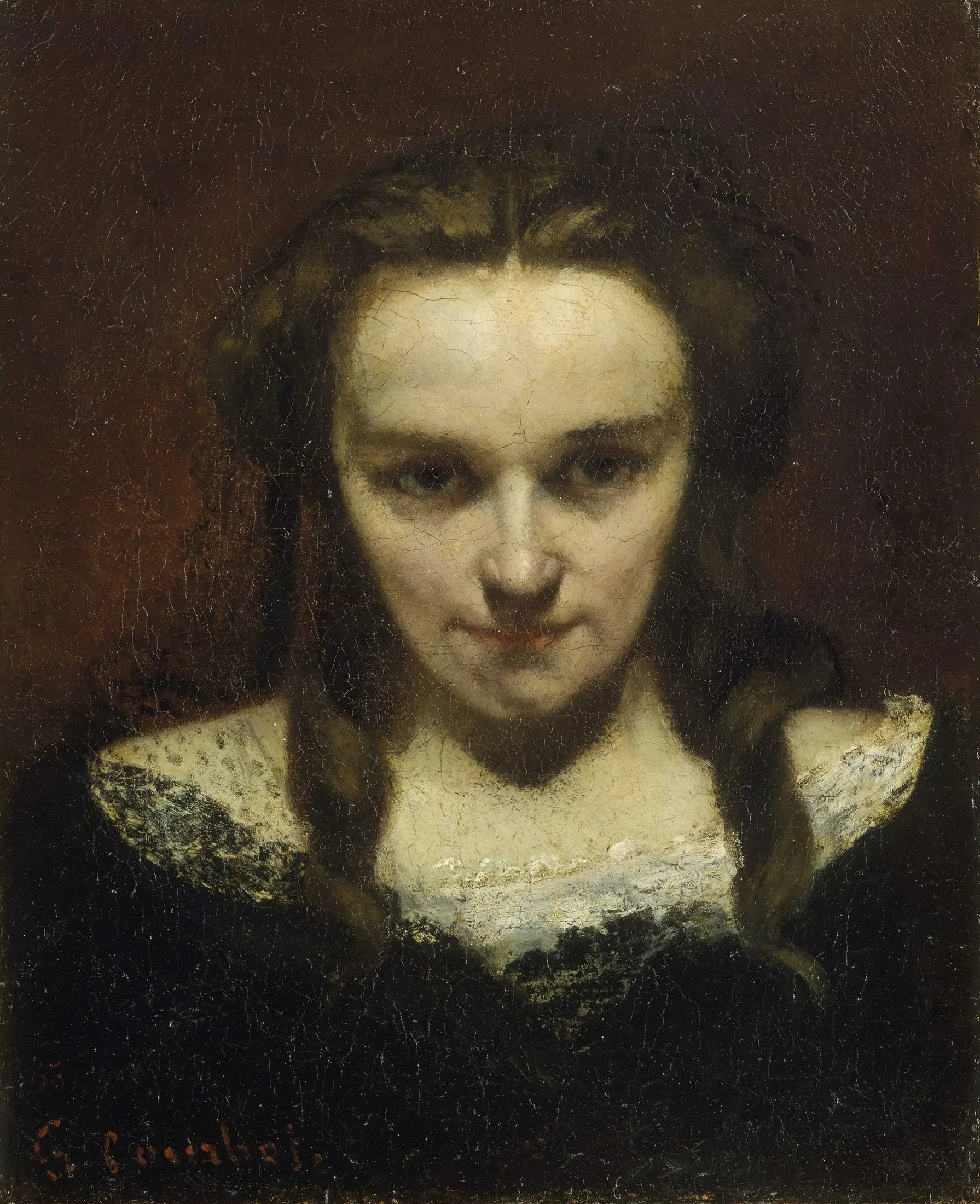 La Voyante - Gustave Courbet image 1 copie de tableau peinte à la main
