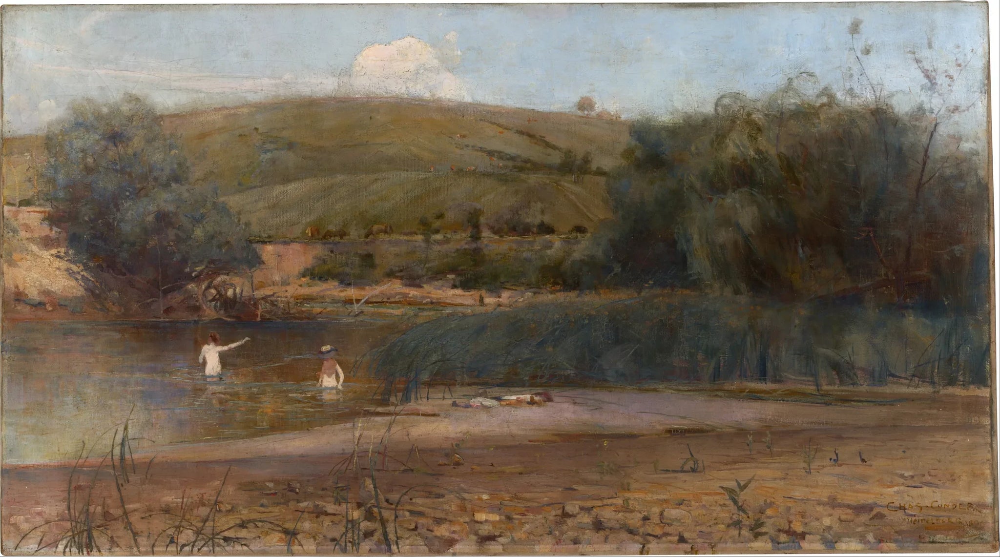 La Yarra, Heidelberg - Charles Conder image 1 reproduction de peinture à l’huile
