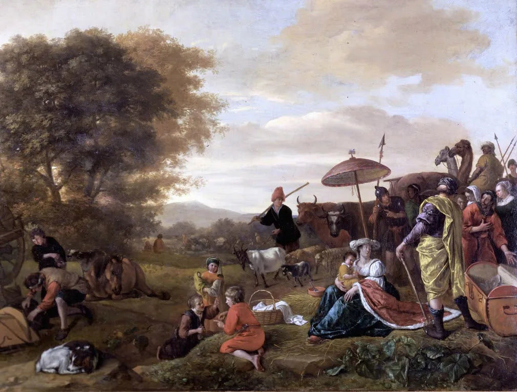 Laban recherche les images cachées par Rachel - Jan Steen image 1 copie peinte à la main à l’huile