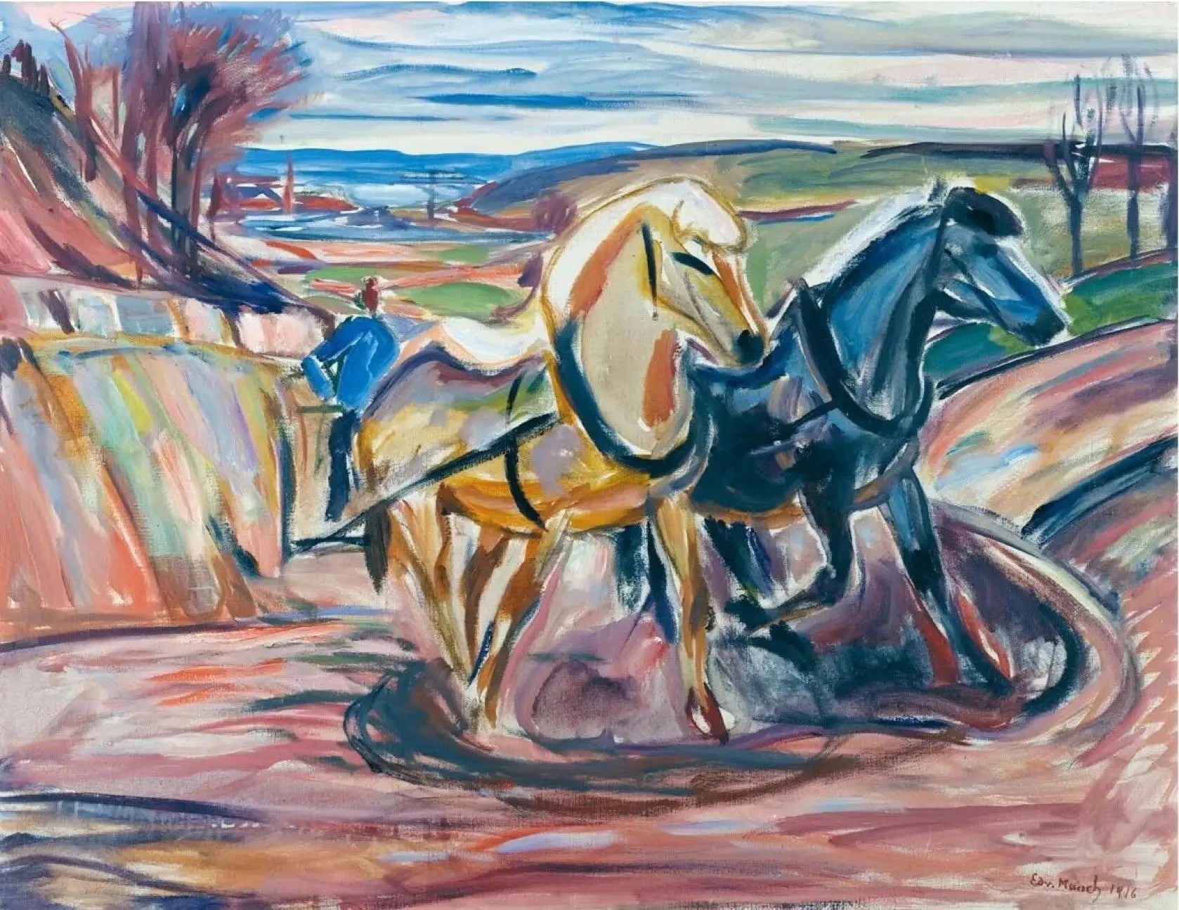 Labourage de printemps - Edvard Munch image 1 reproduction de peinture à l’huile