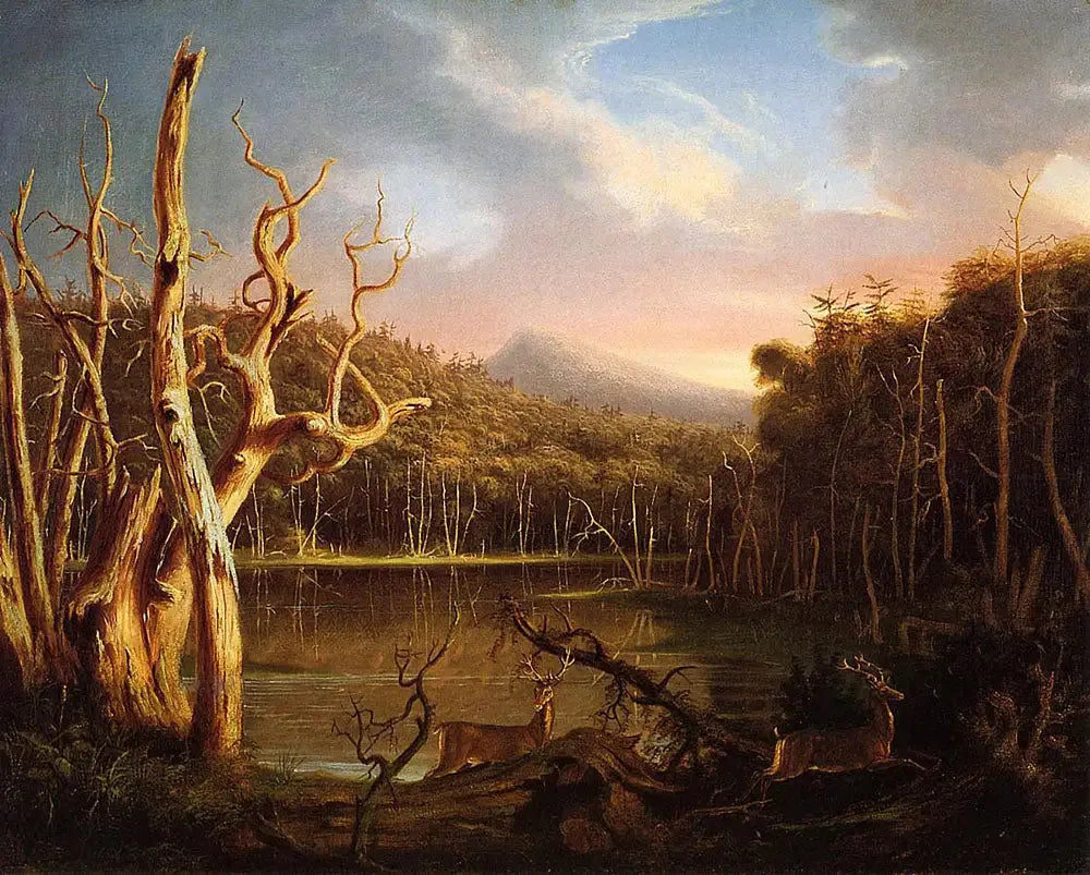 Lac aux arbres morts - Thomas Cole image 1 reproduction réalisée par Alpha Reproduction