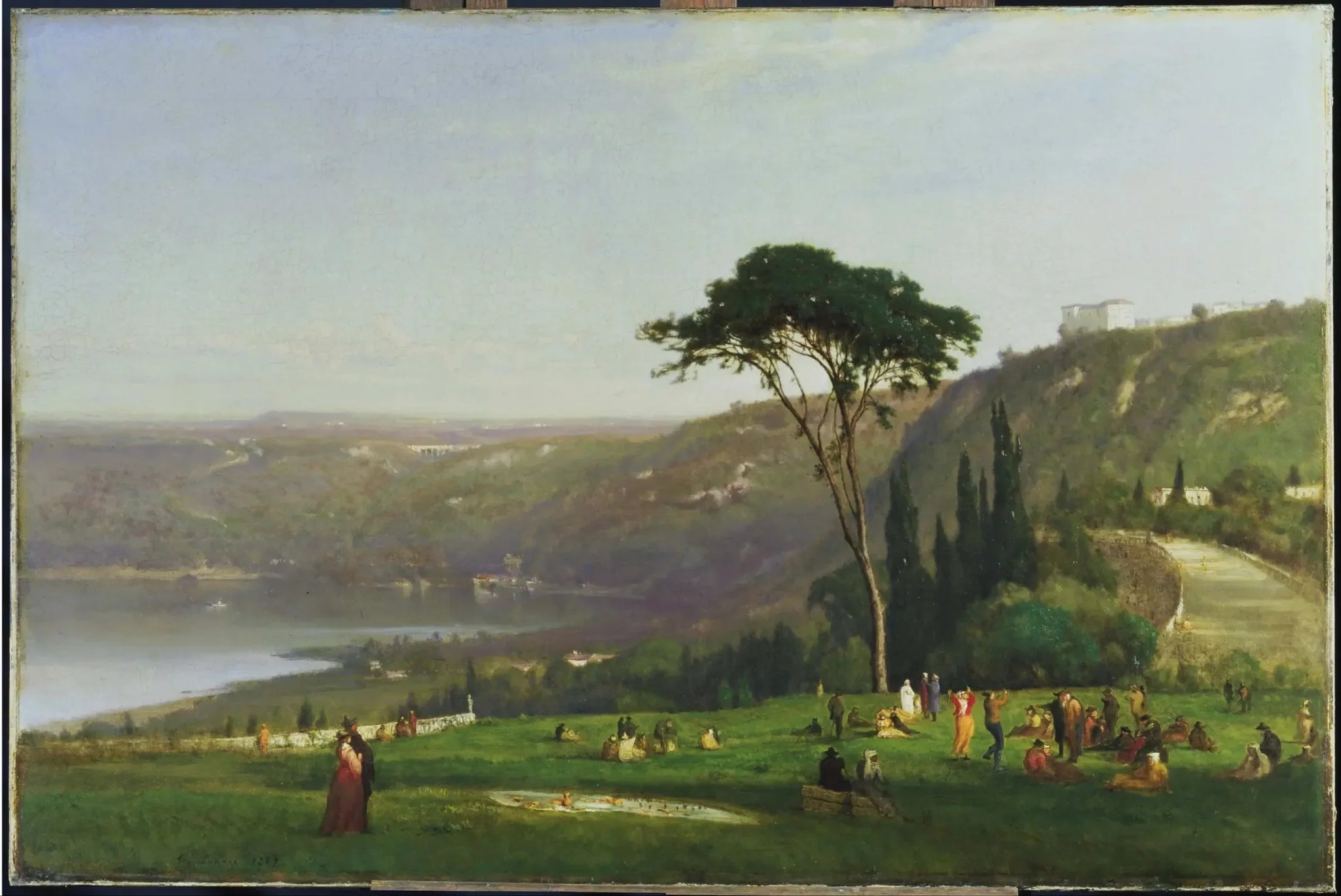 Lac d'Albano - George Inness image 1 copie peinte à la main à l’huile